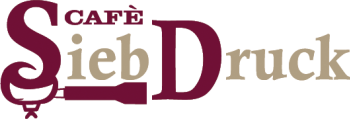 Logo Cafe Sieb Druck